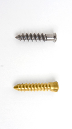 Hip Innovation Technology Device Metal Fixation Screws Close-up